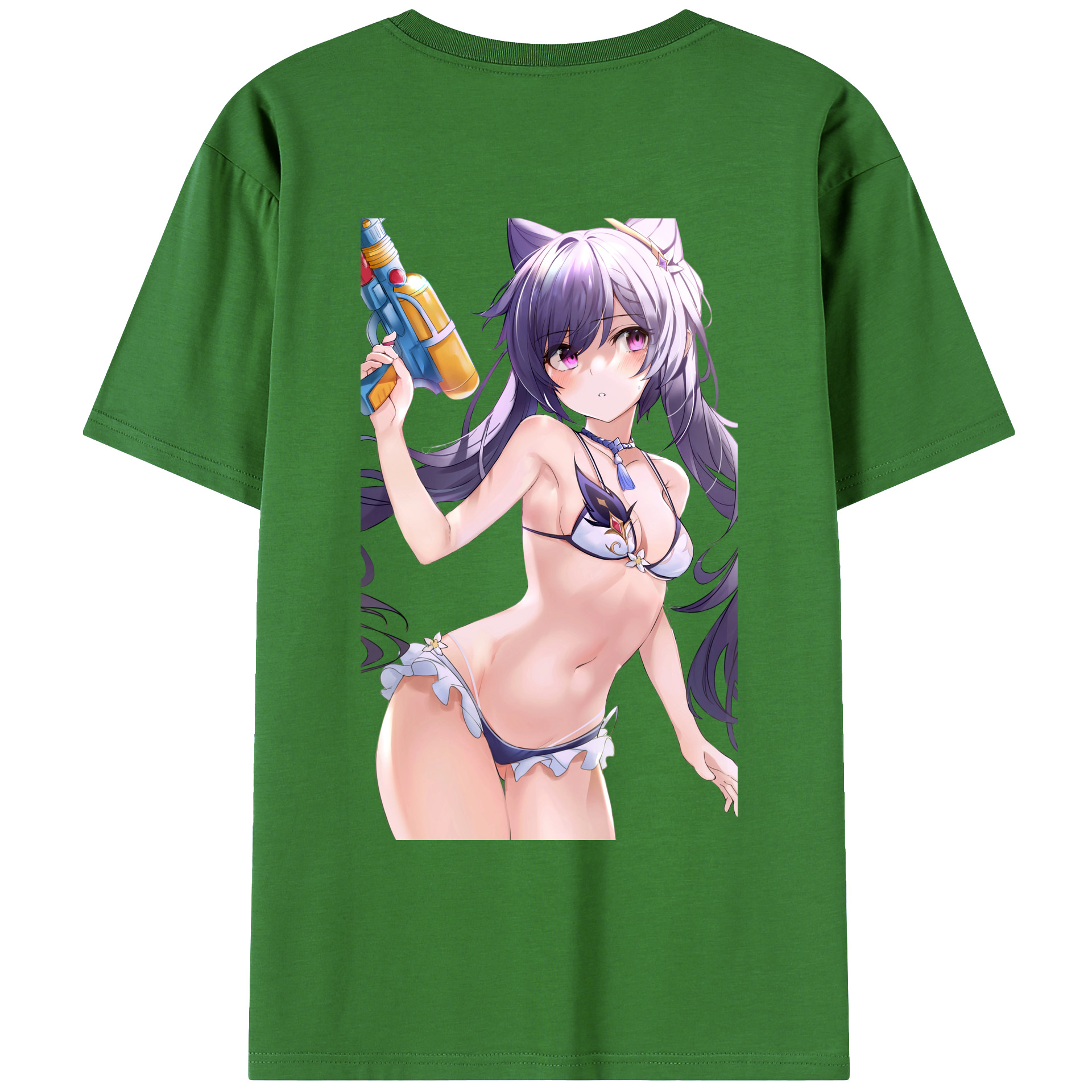 げんし神 刻晴 こくせい genshin Kokusei レディース半袖Tシャツ(バックプリント)